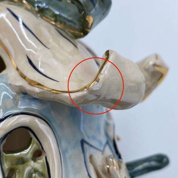 2002 Blue Sky Clayworks Fairy Lily Flower Birdhouse Tea Light Candle Holder - Picture 10 of 12